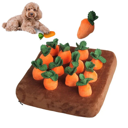 Interactive Pet Carrot Toy for Dogs - Treat Hiding Puzzle to Stimulate Mental Play and Reduce Boredom
