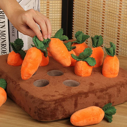 Interactive Pet Carrot Toy for Dogs - Treat Hiding Puzzle to Stimulate Mental Play and Reduce Boredom