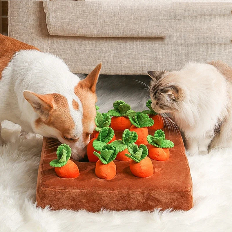Interactive Pet Carrot Toy for Dogs - Treat Hiding Puzzle to Stimulate Mental Play and Reduce Boredom