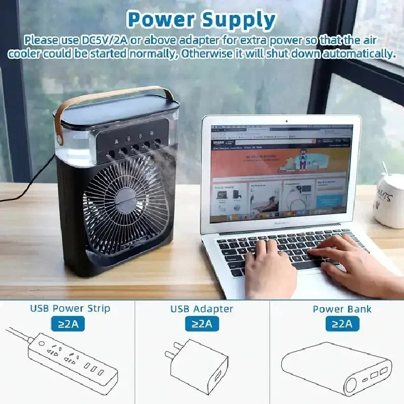 Portable Air Cooler - USB AC 3-in-1 Cooler