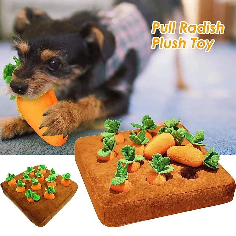 Interactive Pet Carrot Toy for Dogs - Treat Hiding Puzzle to Stimulate Mental Play and Reduce Boredom